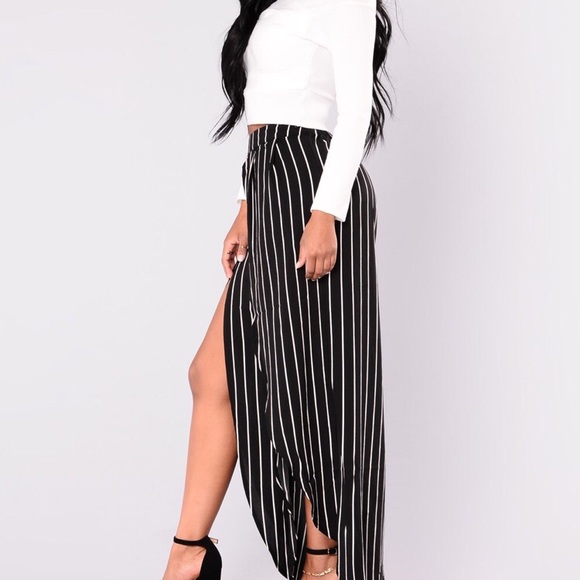 Striped slit pants - Picture 3 of 4